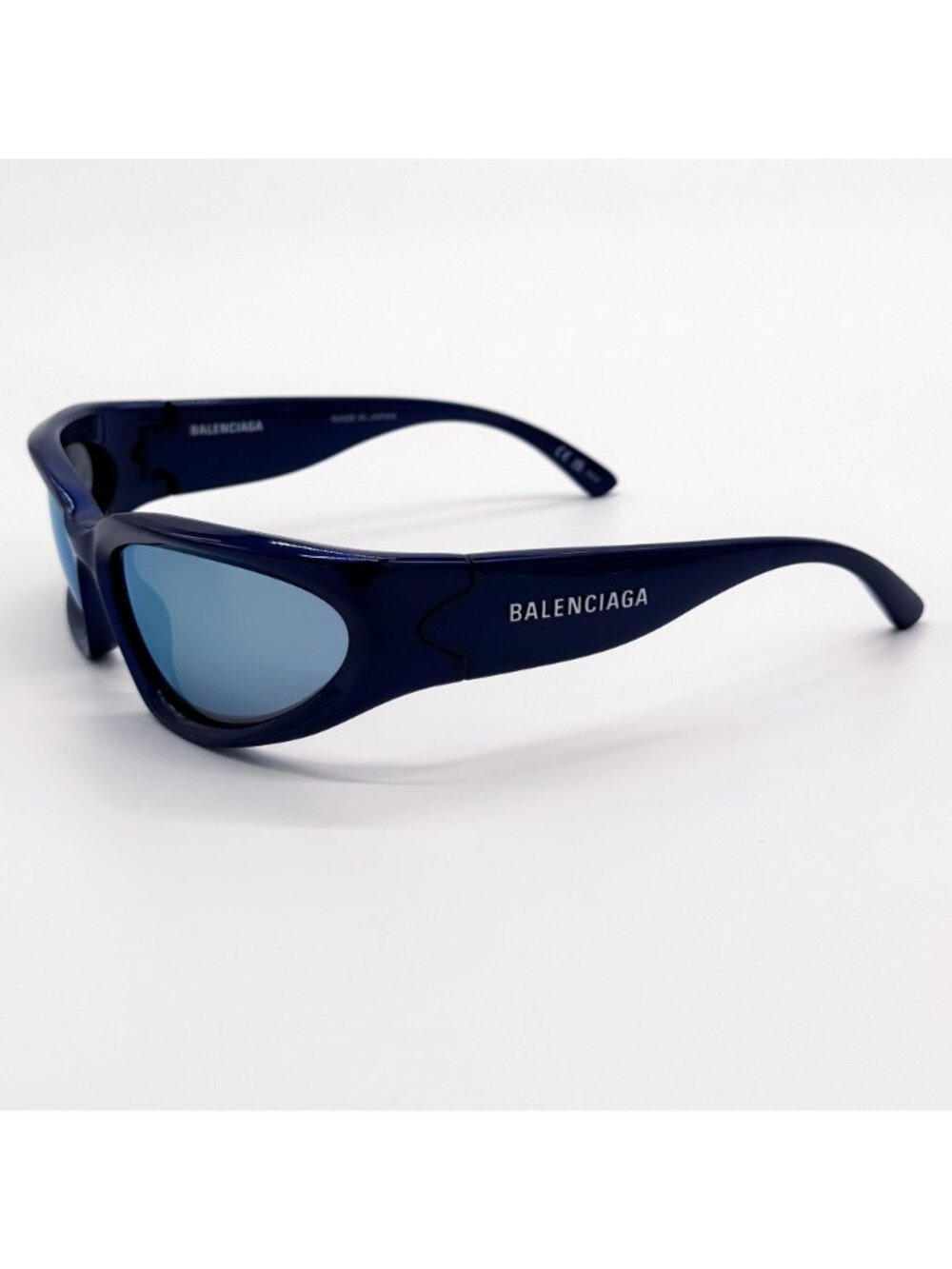 NEW BALENCIAGA BB0157S 009 SUNGLASSES BLUE UNISEX EYEWEAR BALENCIAGA - Picture 7 of 10